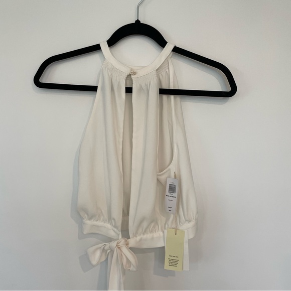 NWT Wilfred New Cadence Cropped Halter Blouse XS Open Back - Picture 3 of 3